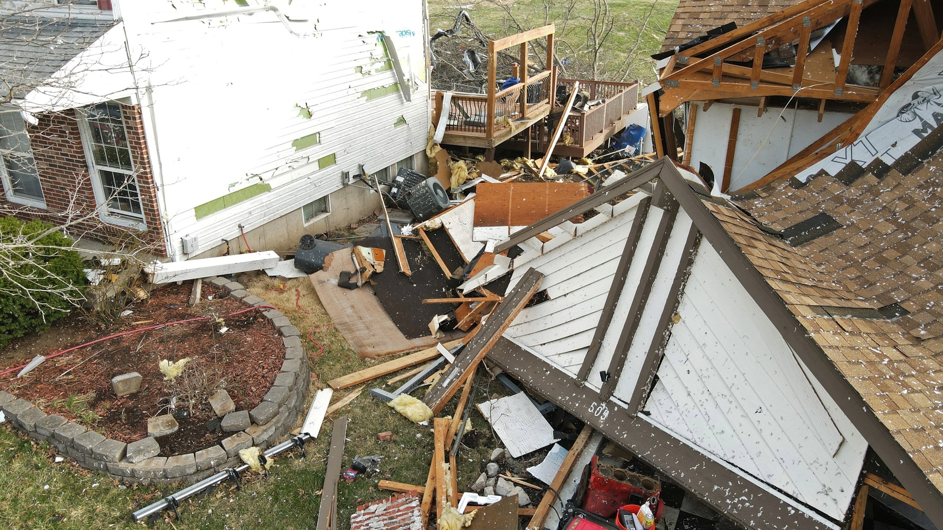 Storm damage in Missouri neighborhoods